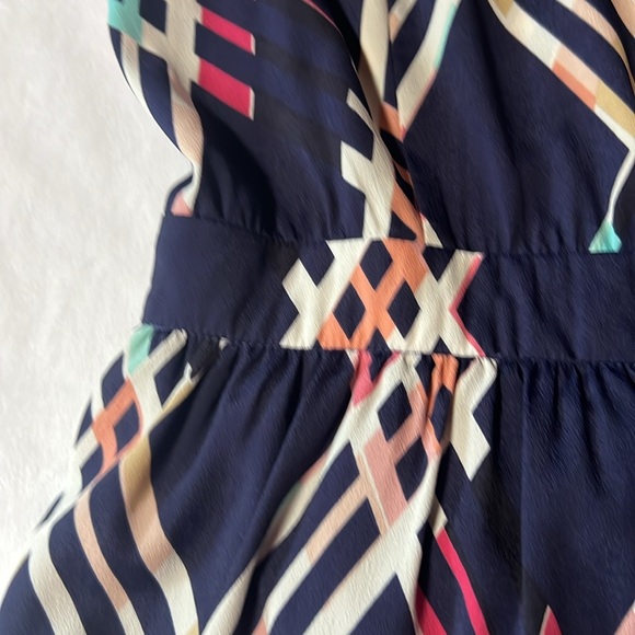 Anthropologie Blue and White Asymmetrical High-Low Sundress - Picture 7 of 12